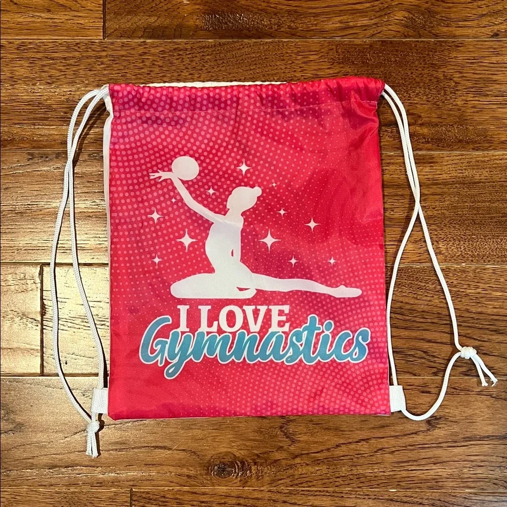 Gymnastics Pink Drawstring Bag